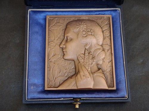 Médaille bronze art déco