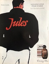 Publicité papier Parfum. Perfume ad. DIOR Jules 1980 Gruau