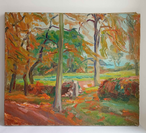 Tableau huile années 70 - l'huile,