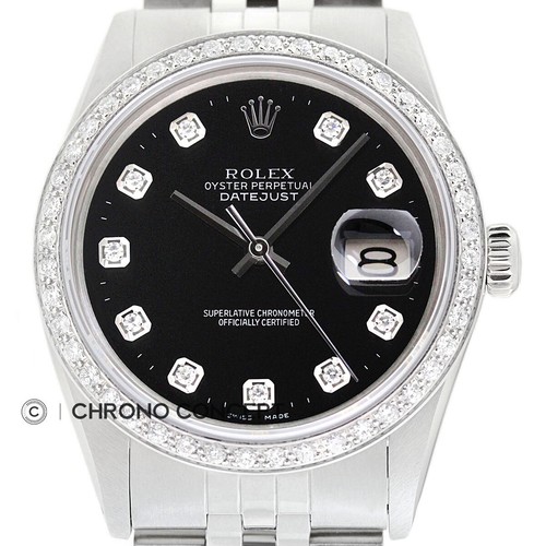 Rolex datejust noir diamant - datejust,