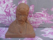 Buste terre cuite christ - cuite,