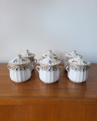 Pots crème en - 6, porcelaine
