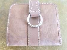 LANCEL  VINTAGE  PORTE CARTE  PORTE MONNAIE  CUIR CAMEL