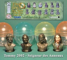 Tomy 2002, 4 minis bustes Seigneur des anneaux + 4 BPZ