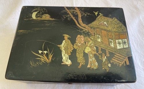 Boite bois coffret laque - boite,