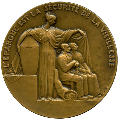 Medaille art deco - art, bronze