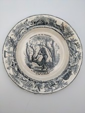 assiette parlante Questions Mr Crakfort n°6 revenants forêt  XIXème HB Choisy