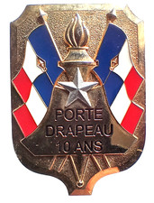 insigne DIVERS - DIV 100 - INSIGNE PORTE DRAPEAU - 10 ANS.