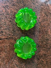 2 REHAUSSEURS en VERRE OURALINE DESSOUS PIEDS DE PIANO ou DE MEUBLE