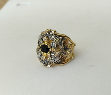 BAGUE STYLE BAROQUE ARGENT