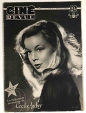 ►CINE REVUE n°9 - 1949 - CECILE AUBRY - GARY COOPER - ERROL FLYNN - BING CROSBY