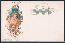AB133 ART NOUVEAU BEAUTIFUL LADY WOMAN in FRAME GAGGIA MIMOSA  Fine LITHO