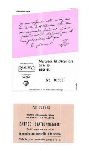 Rare ticket billet concert - ticket,