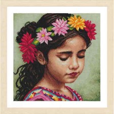 Lanarte kit de point de croix compté « Culture My Dahlia Headband », 29x29cm