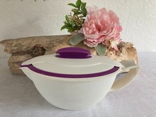 525⚜️ Saucière Tupperware Blanc et Violet en Plastique 550 Ml Longueur 21 Cm
