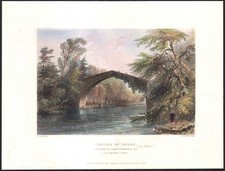 1837 Gravure aquarellée Pont