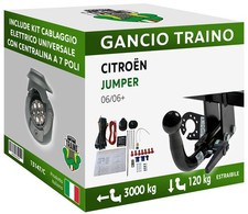 Attelage Démontable Horizontale pour Citroën JUMPER plateau-benne 06+ 7 câblage