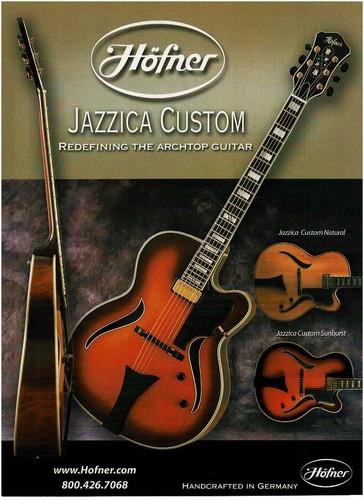 2003 hofner jazzica custom - 2003,