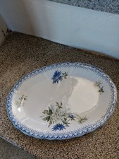 St Amand Ravier Porcelaine Terre de Fer Décor Floral