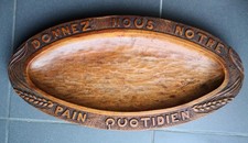 Ancien plateau à pain en bois