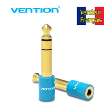 VENTION - Adaptateur Jack 1/4" Mono Mâle 6.35mm Vers RCA Femelle (Plug Audio)