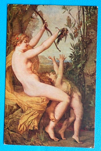 Cpa 1900 tableau femme nue - tableau,