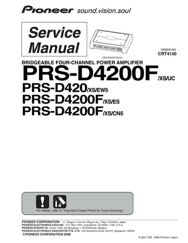 Service manuel instructions - service,