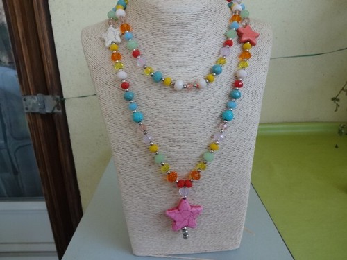 Collier sautoir perles - collier,