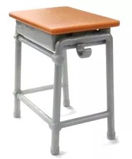 Mini bureau de figurines (haut/marron) "bureau et chaise d'école"