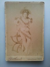 Originale Carte Cabinet 19ème - ACTEUR - actrice appui chaise (Berthaud - Paris)