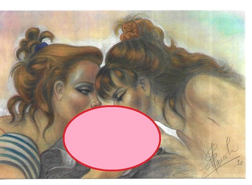 Rare carte postale femme - -,