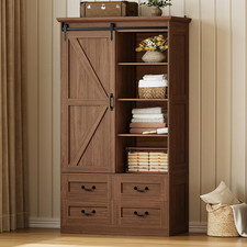 Stylish 71" Walnut Armoire
