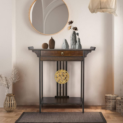Console meuble entrée - console, bambou