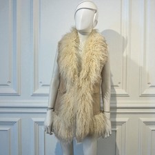 A&G beige cream faux suede