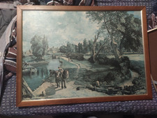 ancien tableau impression sur toile decor scene de genre