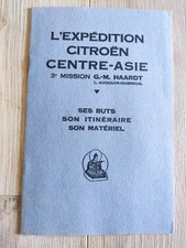 Rare document Citroên 1932 expeditions Citroën Centre-Asie Croisière jaune