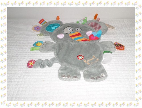 Doudou plat éléphant - doudou,