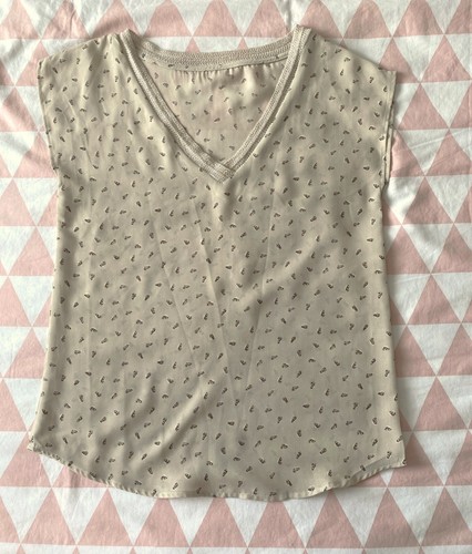 Haut top femme fluide beige - fluide,