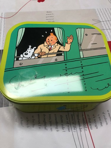 Boite delacre tintin - tintin, vide