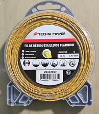 FIL DE DEBROUSSAILLEUSE PLATINIUM TECHNI-POWER 2.40 mm   15 m