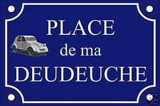 PLAQUE RUE voiture CITROEN