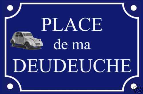 Plaque rue voiture citroen - plaque,