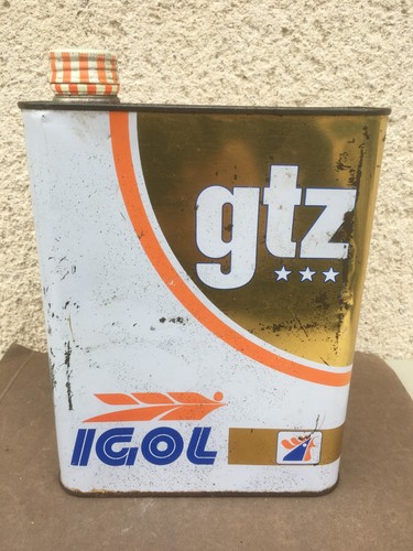 Ancien bidon huile igol - bidon, gtz