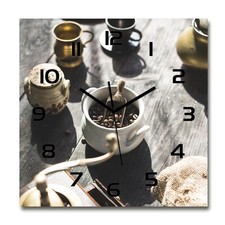 Tulup Horloge Murale En Verre 60x60 - Moulin À Café