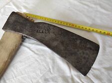 Outil de Bucheron Ancienne Hache d'abatage en acier forgé Babeix Felix