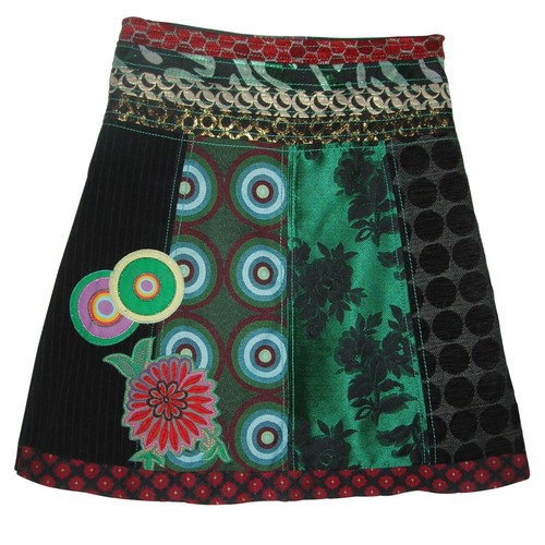 Jupe fantaisie patchwork - -,