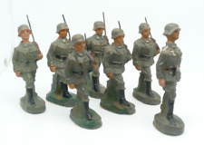 WW2 Lot N°1 de 7 soldats composition massesoldaten  Fischer no elastolin Lineol