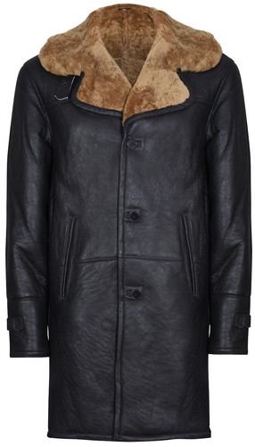 Manteau pilote cuir de - manteau, en