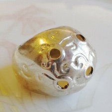 Charmante Grosse bague vintage en argent massif  t. 57.poinçon cygne