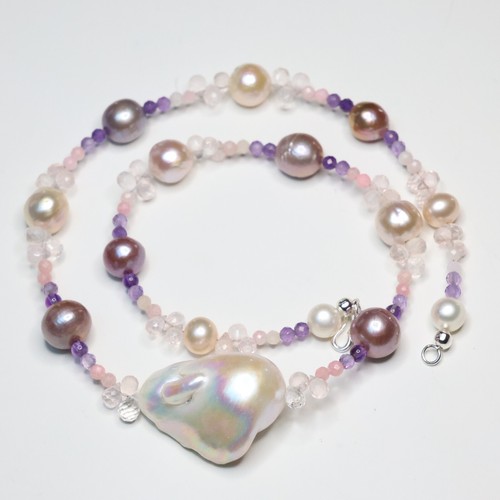 Collier argent perle - collier,